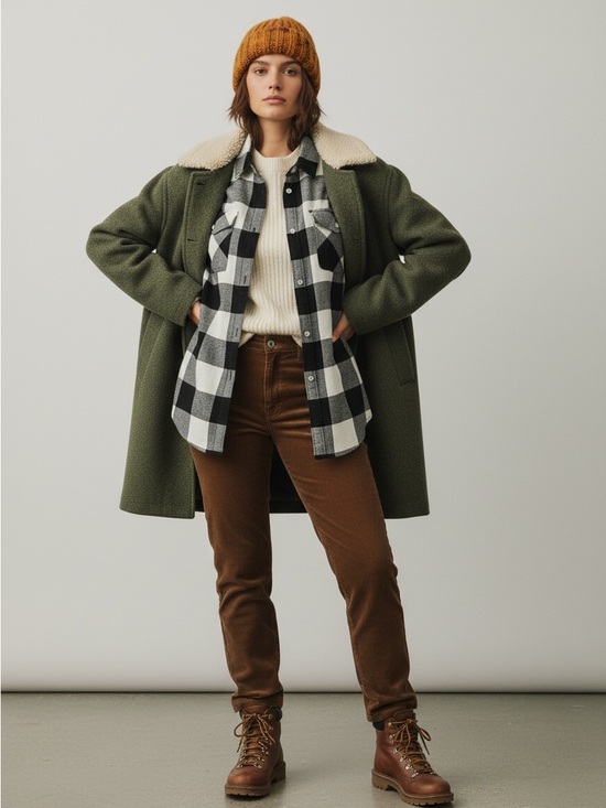 Old Navy Tops - Old Navy Women’s Classic Flannel White and Black Buffalo Check in Size XL